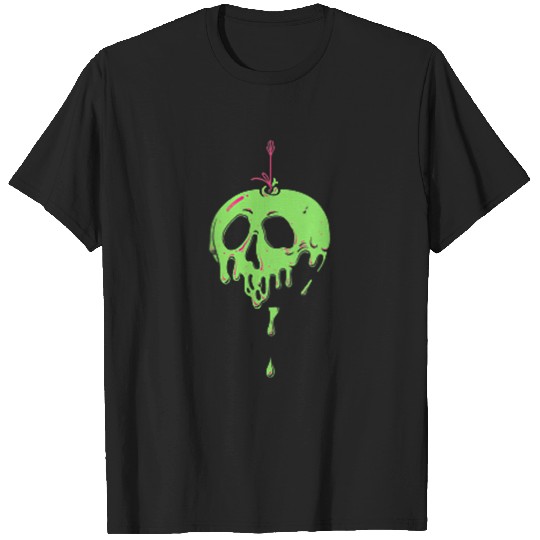 Disneyss Snow White Poison Apple Green Neon Left Chest Pocket Vneck T-Shirts