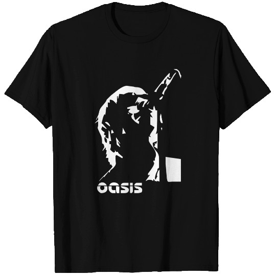OASIS Liam Gallagher stampa BIANCA MUSICA T-Shirts