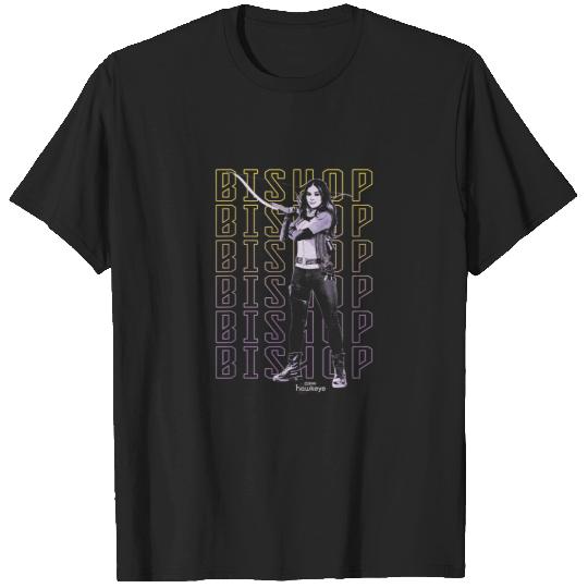 Marvel Hawkeye Disney Plus Bishop Text Stack Pos T-Shirts