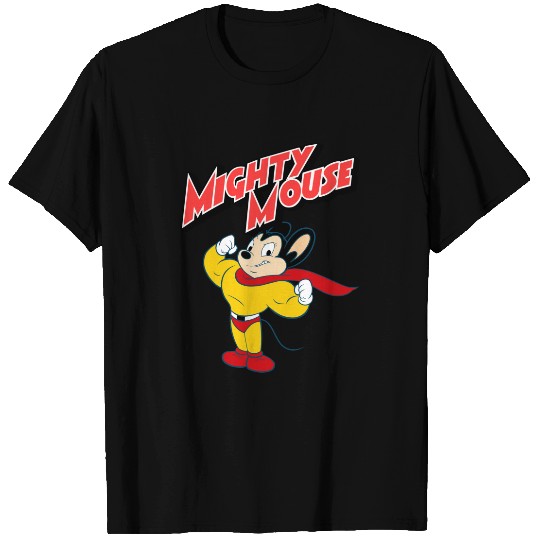 Mighty Mouse With Logo - Mighty Mouse - T-Shirt