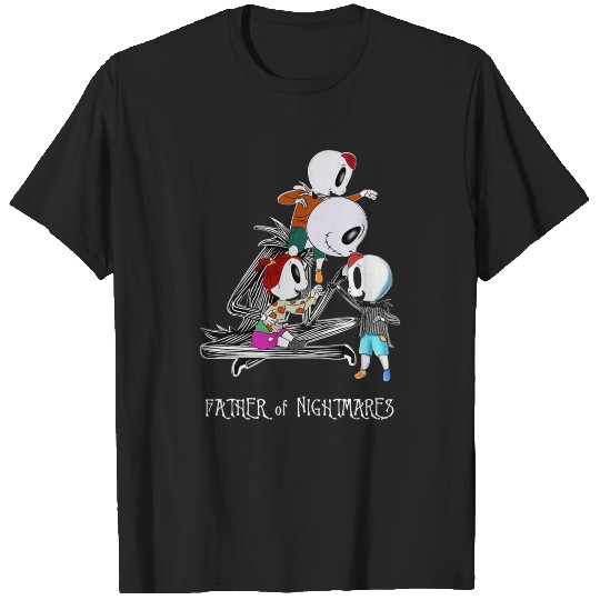 Father__Nightmares_Jack-Skellington_And 1 Girl 2 Boys Funny_Nightmare-Before-Christmas FATHER'S DAY Shirt  : The nightmare dog zero , Nightmare Zero Dog Shirt ,  Zero Nightmare Before Christmas Disney Halloween T-Shirts