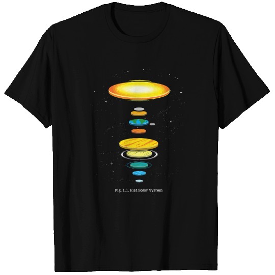 Flat Solar System T-Shirts