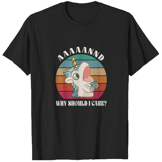 AAAAANND Why Should I Care Vintage Art Unicorn Meme Animal  - Dominick The Donkey Style  : Bobs Burgers Family Shirt, Bobs Burgers Vintage T-Shirts