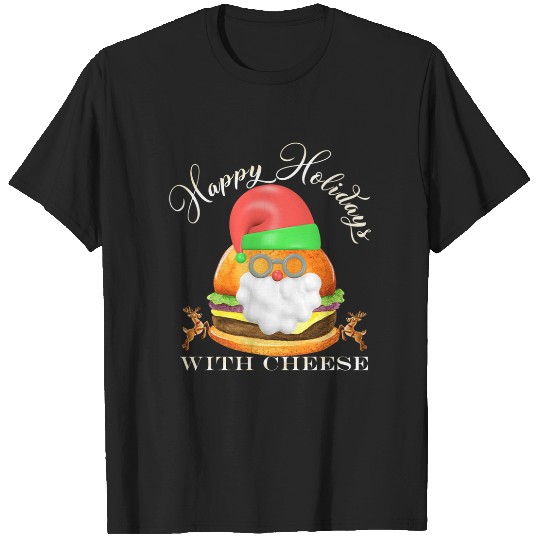 Happy Holidays With Cheese Christmas Cheeseburger  4: Bobs Burgers Family Shirt, Bobs Burgers Vintage T-Shirts
