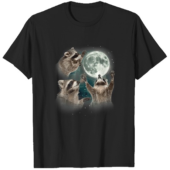 Three Racoons Howling Funny  For Raccoon Lovers: Bobs Burgers Family Shirt, Bobs Burgers Vintage T-Shirts
