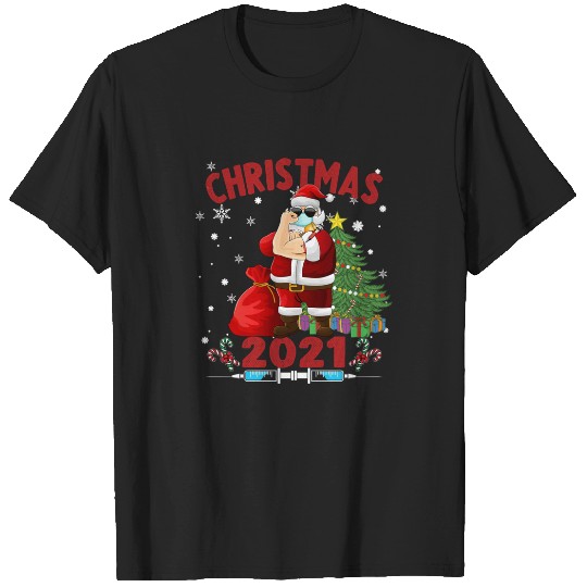 Vaccinated Santa Wearing Mask - Christmas  : Bobs Burgers Family Shirt, Bobs Burgers Vintage T-Shirts