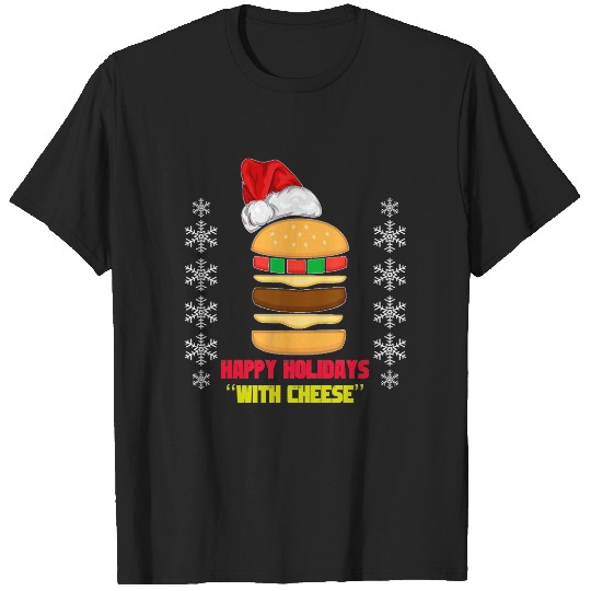 Happy Holidays with Cheese shirt Christmas cheeseburger Funny T-shirt Gift Holidays  : Bobs Burgers Family Shirt, Bobs Burgers Vintage T-Shirts