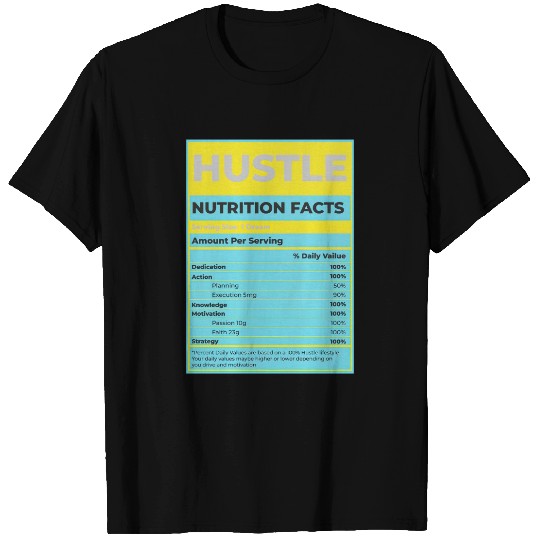 Hustle Nutrition Facts Unisex Shirt Match Jordan 5 Aqua