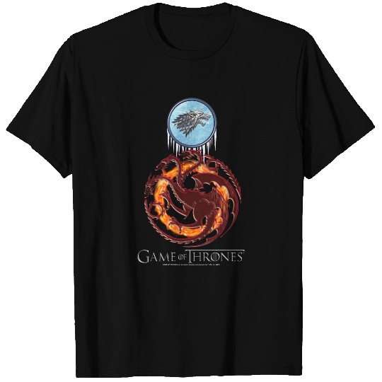 Game Of Thrones Targaryn Stark Logo Black Shirts