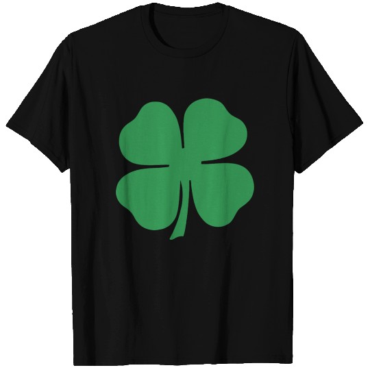 Green 4 Leaf Clover Solid T Shirt