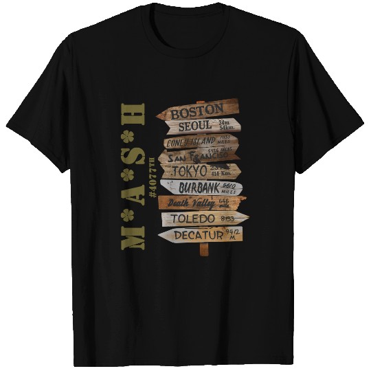 MASH 4077th with Road Signs T-Shirts