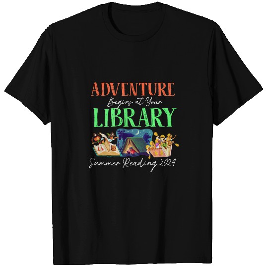 Adventure Begins At Your Library Summer Reading Program 2024 2 T-Shirts