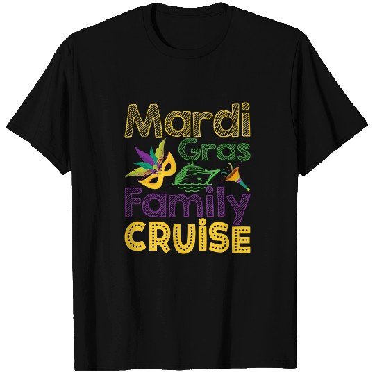 Cute Mardi Gras Family Cruise Vacation on Boat Couple T-Shirts