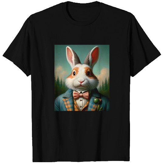 Bunny Gentlemen Rabbit Bow Tie Happy Easter Boys Girl Kid T-Shirts