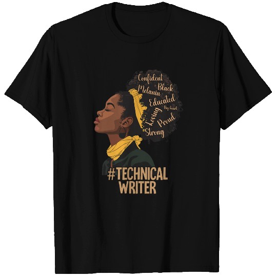 Technical Writer Afro African American Black History T-Shirts