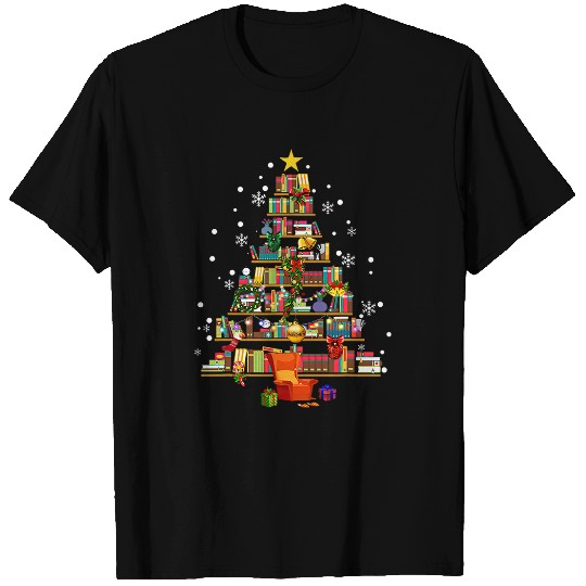 book christmas tree T-Shirts
