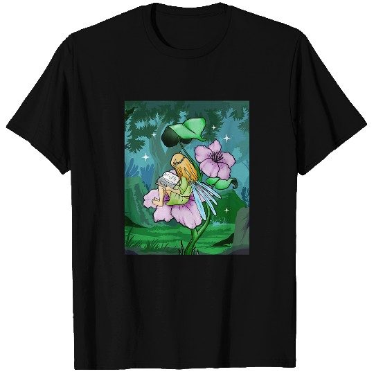 Fairycore Aesthetic Fairy Reading Book Lover Cottagecore 2 T-Shirts