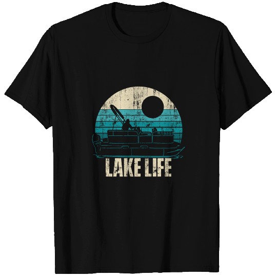 Funny Pontoon Boat Lake Life Boating Pontoon T-Shirts