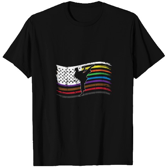 Taekwondo American Flag Belts Cool Martial Arts Lover Gift T-Shirts