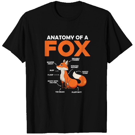 Anatomy Of A Fox Funny Foxes Animal Wild Zoo Classic Cute T-Shirts
