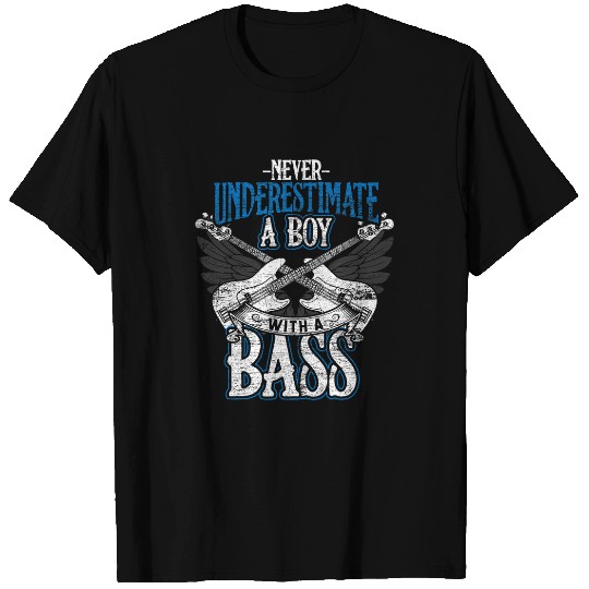 Guitarist Never Underestimate A Boy With A Bass Guitar T-Shirts