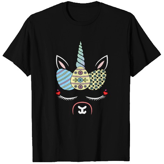 Egg Hunt Easter Day Funny Llama Unicorns Bunny Face Girl Gift T-Shirts