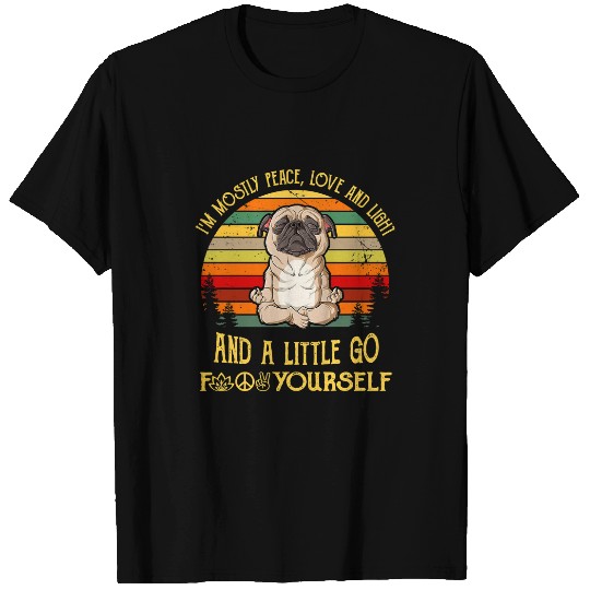 Dog im mostly peace love and light retro retro vintages Relaxed Fit 125 paws T-Shirts