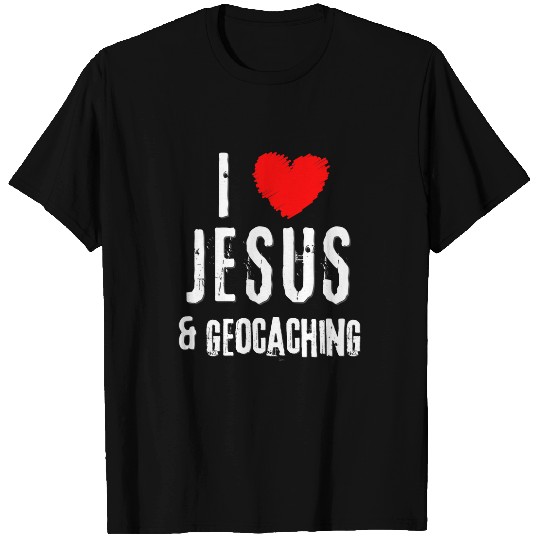 Christian I Love JESUS GEOCACHING Christian vintages Grunge Christ T-Shirts