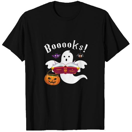 ghosts Says Booooks Halloween Vibes Halloween Spooky Season T-Shirts