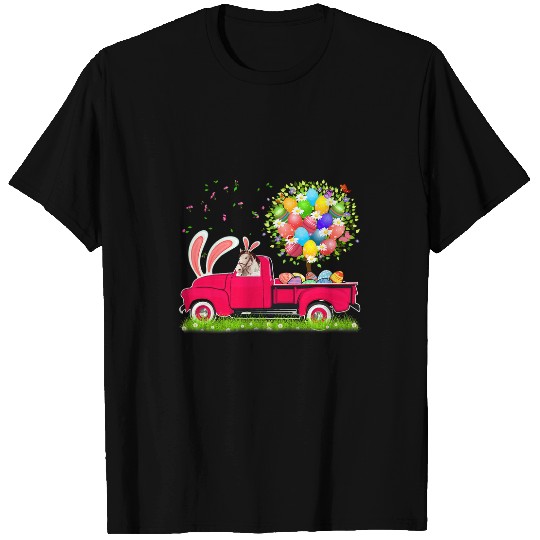 Bunny Horse Riding Pickup Truck Easter Eggs Tree Flower T-Shirts