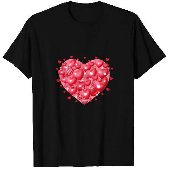 Funny Red Hearts Matching Couple Valentines Day Women Men T-Shirts
