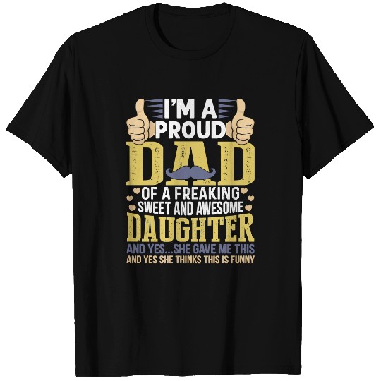 Father Grandpa Gift For Dad From Daughter Funny Fathers Day 5 Family Dad T-Shirts