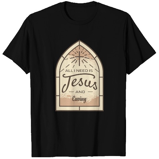 Christian I Love Jesus and Caving Lover Christian Cave Explorer Christ T-Shirts