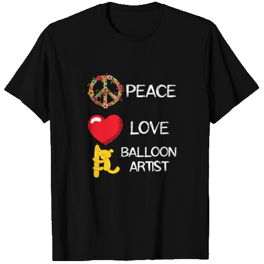 Love Peace Balloon Artist Balloon Twisting Balloon Twister T-Shirts