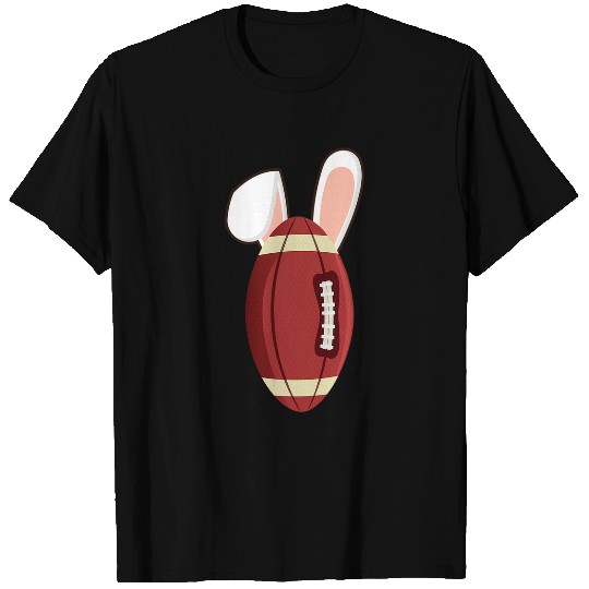 Football Easter Boys Men Ball Bunny Football Rugby T-Shirts