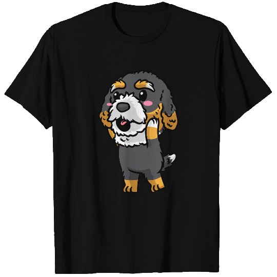 Bernedoodle Dog Emoticon Kawaii Aesthetic T-Shirts