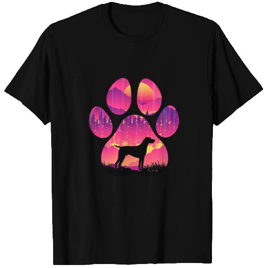 Dog German Shorthaired Pointer Paw Mom Dad Dog Lover Women Men 164 T-Shirts