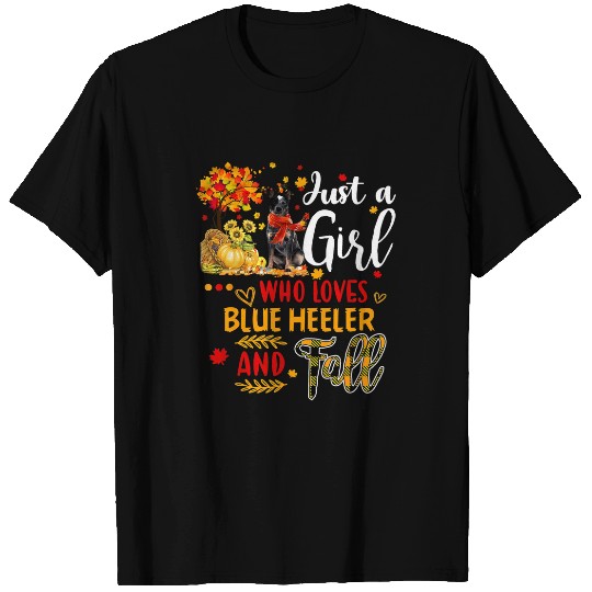 Autumn Tree Heeler Thanksgiving Pumpkin Dog Fall Leaf T-Shirts