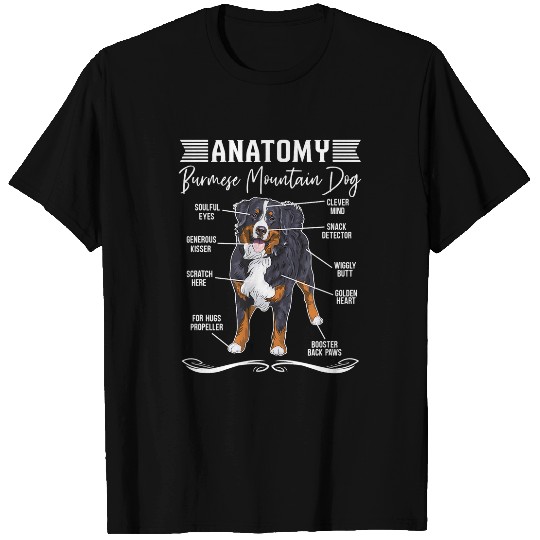 Anatomy Bernese Mountain Dogs For Bernese Dogs Lover T-Shirts