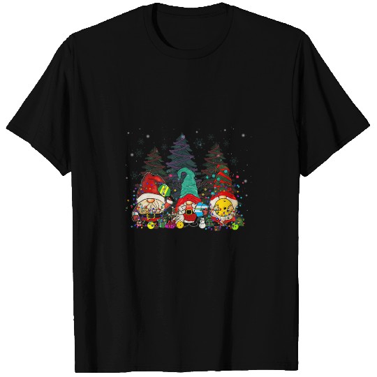 Gnome Sport Gnomes Pickleball Merry Christmas xmass Tree T-Shirts
