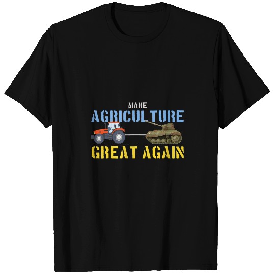 Tractor driving Farm Tractor Pulls Tank Make Agriculture Great Again T-Shirts