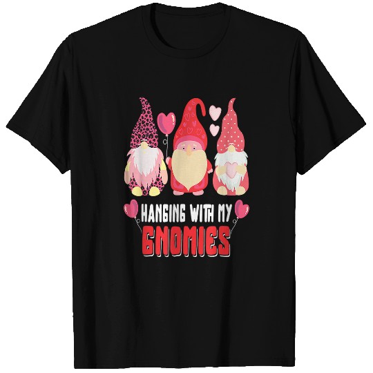 Hanging With My Three Gnomies Valentines Day Family Matching T-Shirts