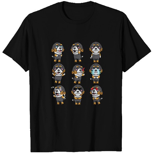 Bernedoodle Emoticon Dog Lover T-Shirts