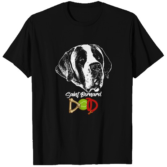 Dog Saint Bernard Cute Saint Bernard Dad T-Shirts
