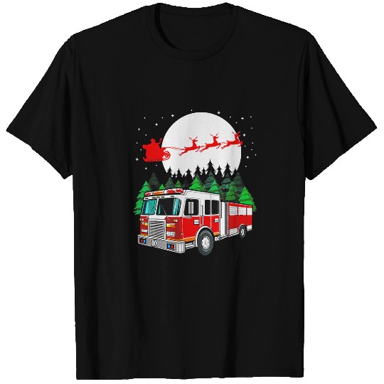 Fireman Firefighter Christmas Be Nice To The Firefighter Santa Is Watching 17 Firemen T-Shirts