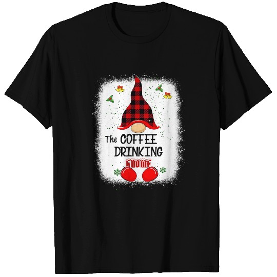 CF Coffee Christmas Bleached The Coffee Drinking Gnome Matching Family Christmas127 T-Shirts