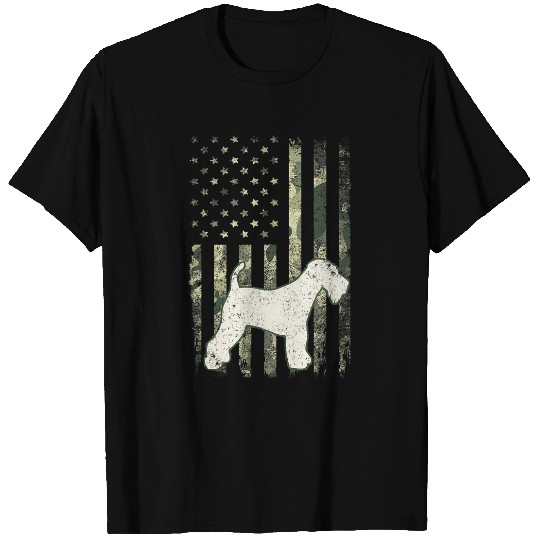 Dog Airedale Terrier Dad Mom Camouflage USA Flag T-Shirts