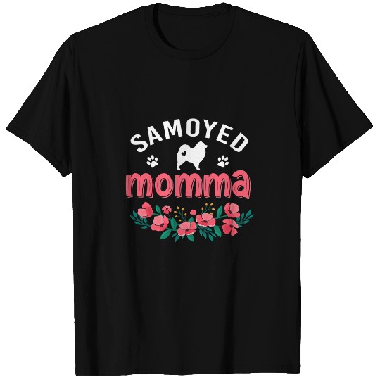 Dog Samoyed Momma Dog Gifts Womens Cute Dog Lovers Christmas Mom T-Shirts