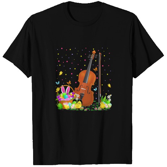 Fiddle Lover Easter Egg Hunt Bunny Fiddle Easter Sunday T-Shirts