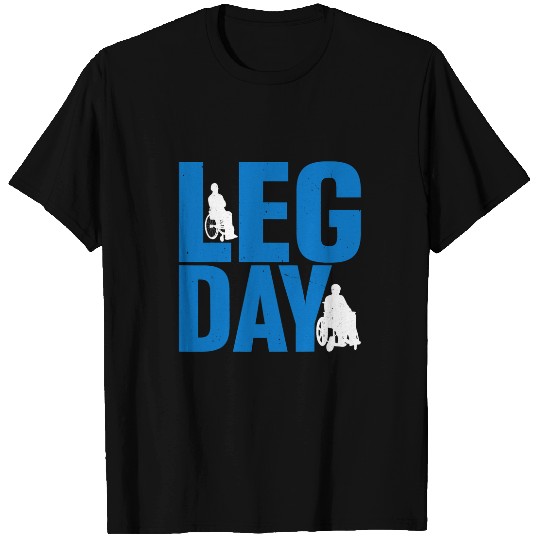 Leg Day Handicapped Wheelchair T-Shirts